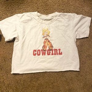 Brandy Melville Cowgirl Cropped Shirt